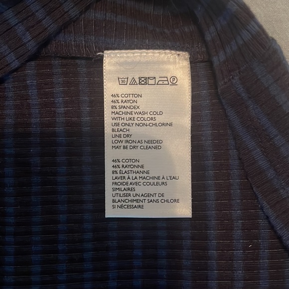 Silence + Noise Blue Striped Cute Midi Pencil Skirt - Picture 4 of 4